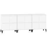 Sideboards 3 pcs White 60x35x70 cm Engineered Wood - Rear View