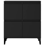 Sideboards 3 pcs Black 60x35x70 cm Engineered Wood - Low Angle