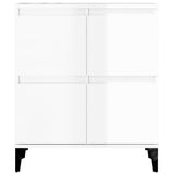 Sideboards 3 pcs High Gloss White 60x35x70 cm Engineered Wood - Low Angle