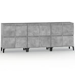 Sideboards 3 pcs Concrete Grey 60x35x70 cm Engineered Wood
