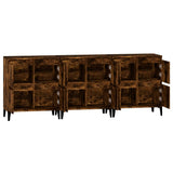 Sideboards 3 pcs Smoked Oak 60x35x70 cm Engineered Wood - Close-Up Angle