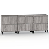 Sideboards 3 pcs Grey Sonoma 60x35x70 cm Engineered Wood