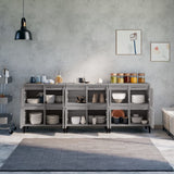 Sideboards 3 pcs Grey Sonoma 60x35x70 cm Engineered Wood