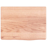 Bathroom Countertop Light Brown 40x30x4 cm Treated Solid Wood - Side View