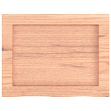 Bathroom Countertop Light Brown 40x30x4 cm Treated Solid Wood - Top-Down View