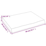 Bathroom Countertop Light Brown 40x30x4 cm Treated Solid Wood - Low Angle