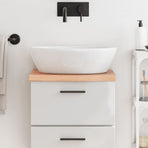 Bathroom Countertop Light Brown 40x40x(2-4) cm Solid Wood