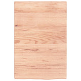 Bathroom Countertop Light Brown 40x60x2 cm Treated Solid Wood - Side View