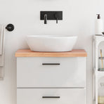 Bathroom Countertop Light Brown 60x30x(2-4) cm Solid Wood