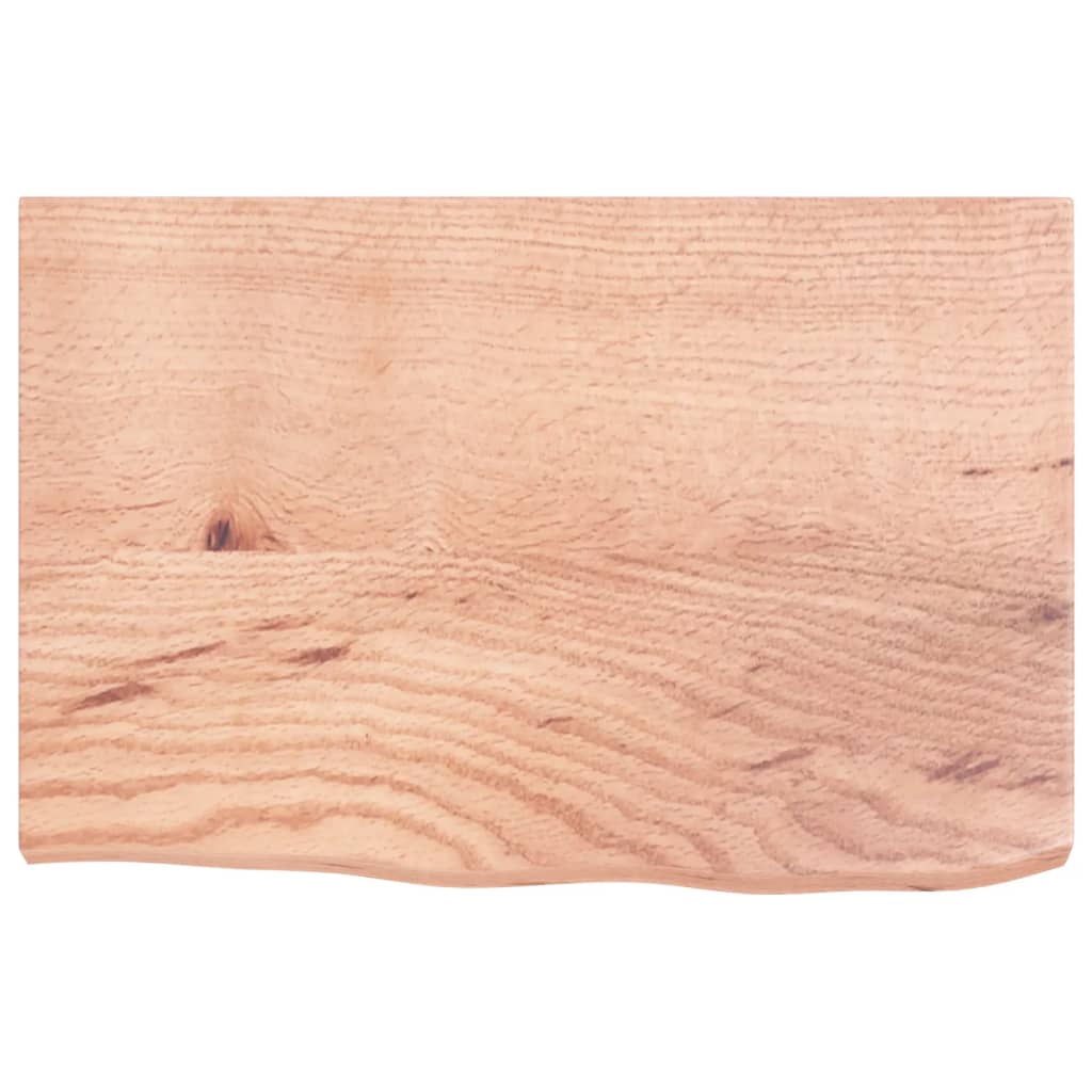 Bathroom Countertop Light Brown 60x40x4 cm Treated Solid Wood