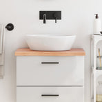 Bathroom Countertop Light Brown 60x40x(2-4) cm Solid Wood