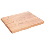Bathroom Countertop Light Brown 60x50x2 cm Treated Solid Wood