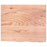 Bathroom Countertop Light Brown 60x50x2 cm Treated Solid Wood - Side View