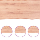 Bathroom Countertop Light Brown 60x50x2 cm Treated Solid Wood - Top-Down View