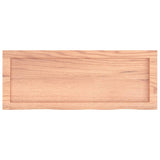 Bathroom Countertop Light Brown 80x30x4 cm Treated Solid Wood - Top-Down View