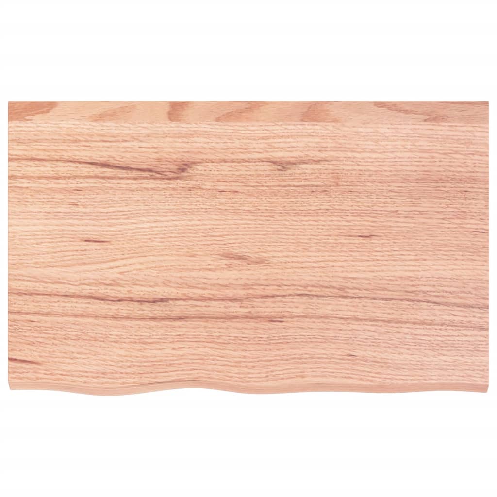 Bathroom Countertop Light Brown 80x50x(2-6) cm Solid Wood
