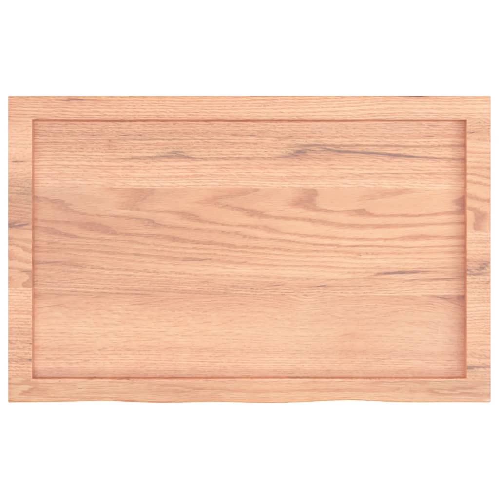 Bathroom Countertop Light Brown 80x50x(2-6) cm Solid Wood