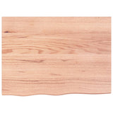 Bathroom Countertop Light Brown 80x60x2 cm Treated Solid Wood