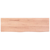 Bathroom Countertop Light Brown 100x30x4 cm Treated Solid Wood - Side View