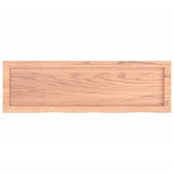 Bathroom Countertop Light Brown 100x30x4 cm Treated Solid Wood - Top-Down View