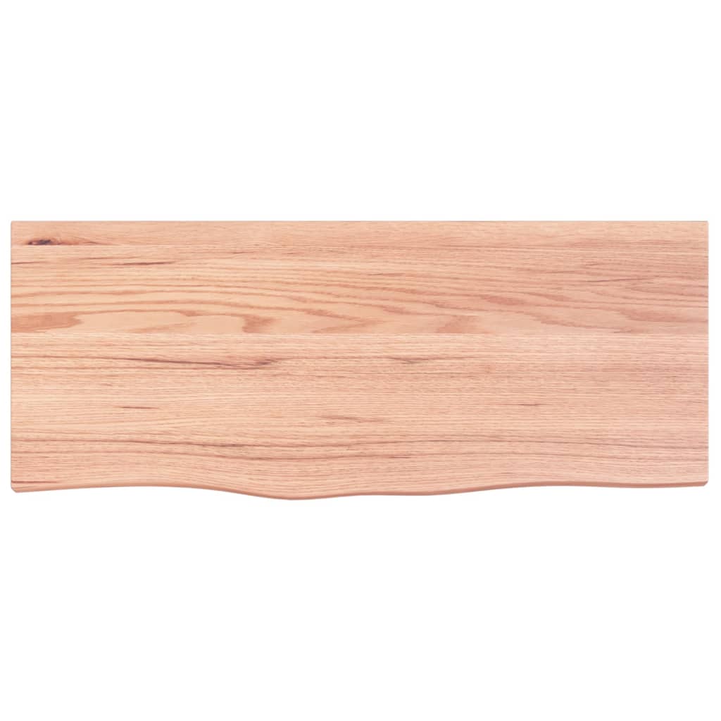 Bathroom Countertop Light Brown 100x40x(2-4) cm Solid Wood