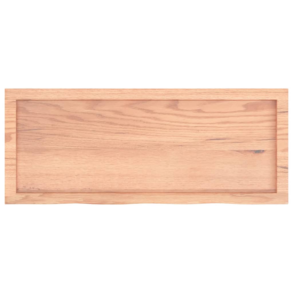 Bathroom Countertop Light Brown 100x40x(2-4) cm Solid Wood
