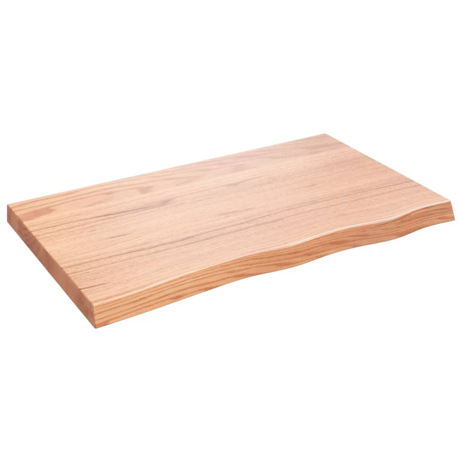 Bathroom Countertop Light Brown 100x60x(2-6) cm Solid Wood