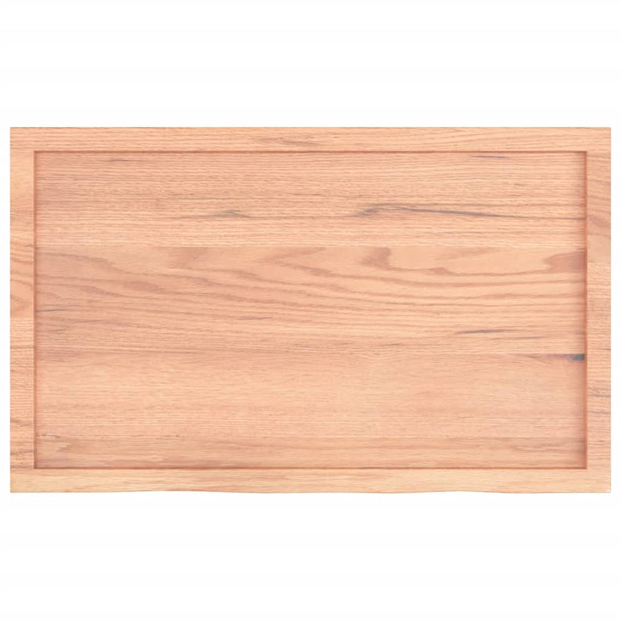 Bathroom Countertop Light Brown 100x60x(2-6) cm Solid Wood
