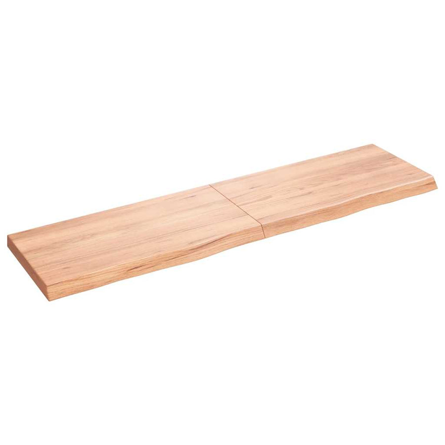 Bathroom Countertop Light Brown 120x30x(2-4) cm Solid Wood
