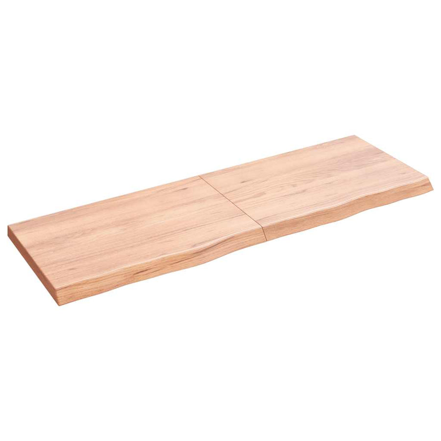 Bathroom Countertop Light Brown 120x40x(2-4) cm Solid Wood
