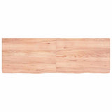Bathroom Countertop Light Brown 120x40x4 cm Treated Solid Wood