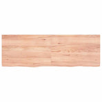 Bathroom Countertop Light Brown 120x40x(2-4) cm Solid Wood