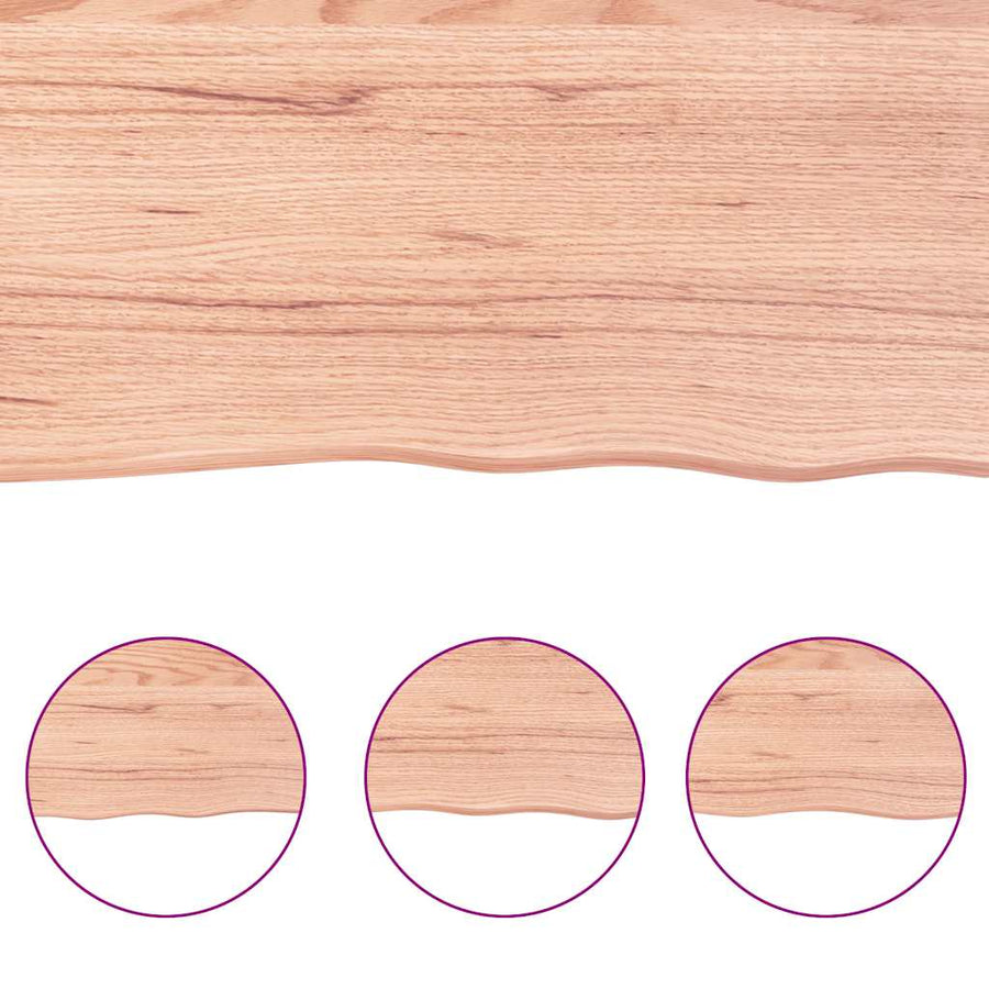Bathroom Countertop Light Brown 120x40x(2-4) cm Solid Wood