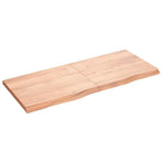 Bathroom Countertop Light Brown 120x50x(2-4) cm Solid Wood