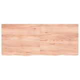 Bathroom Countertop Light Brown 120x50x4 cm Treated Solid Wood