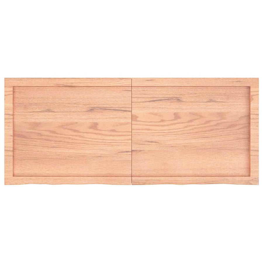 Bathroom Countertop Light Brown 120x50x(2-4) cm Solid Wood