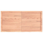 Bathroom Countertop Light Brown 120x60x(2-4) cm Solid Wood