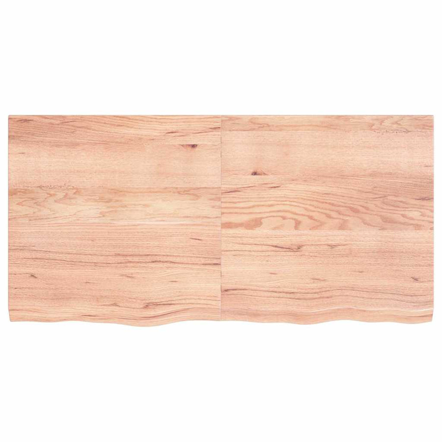 Bathroom Countertop Light Brown 120x60x(2-4) cm Solid Wood