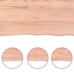 Bathroom Countertop Light Brown 120x60x(2-4) cm Solid Wood