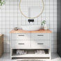 Bathroom Countertop Light Brown 120x60x(2-4) cm Solid Wood