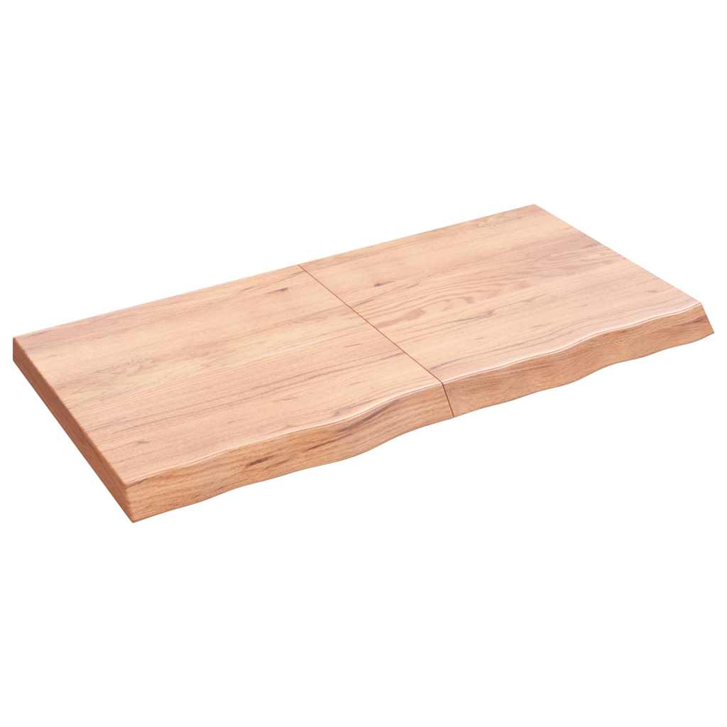 Bathroom Countertop Light Brown 120x60x(2-6) cm Solid Wood