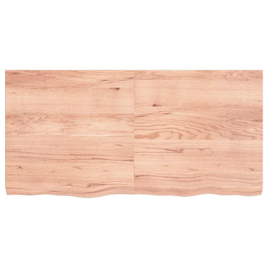 Bathroom Countertop Light Brown 120x60x(2-6) cm Solid Wood