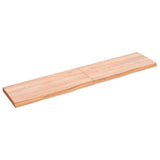 Bathroom Countertop Light Brown 140x30x4 cm Treated Solid Wood
