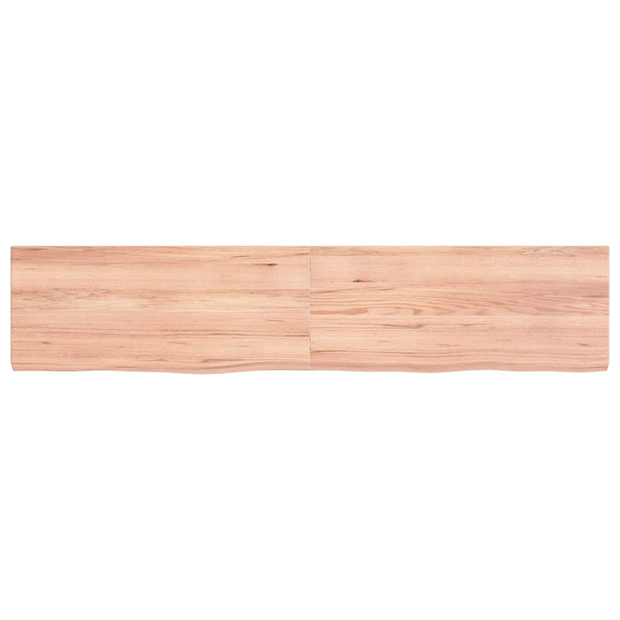 Bathroom Countertop Light Brown 140x30x(2-4) cm Solid Wood