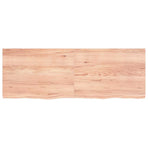 Bathroom Countertop Light Brown 140x50x(2-4) cm Solid Wood