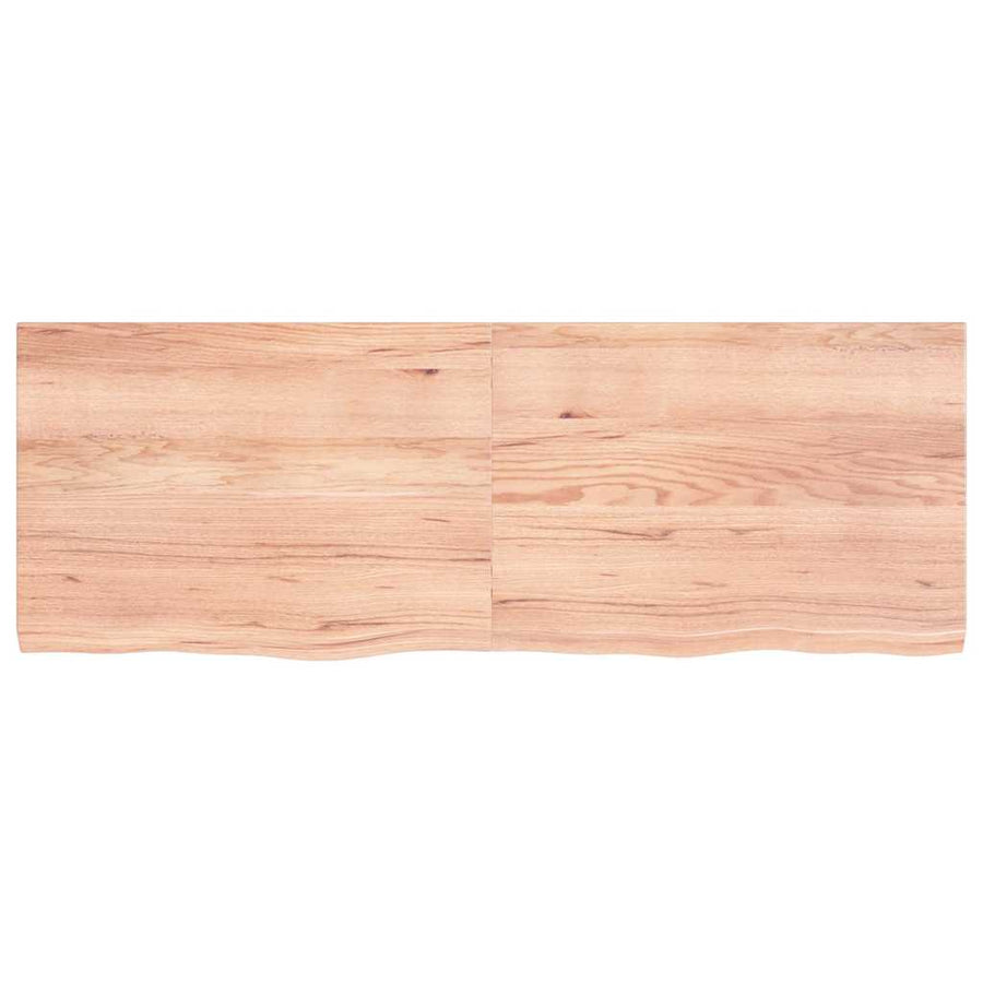 Bathroom Countertop Light Brown 140x50x(2-4) cm Solid Wood