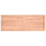 Bathroom Countertop Light Brown 140x50x4 cm Treated Solid Wood
