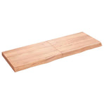 Bathroom Countertop Light Brown 140x50x(2-6) cm Solid Wood