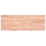 Bathroom Countertop Light Brown 140x50x(2-6) cm Solid Wood