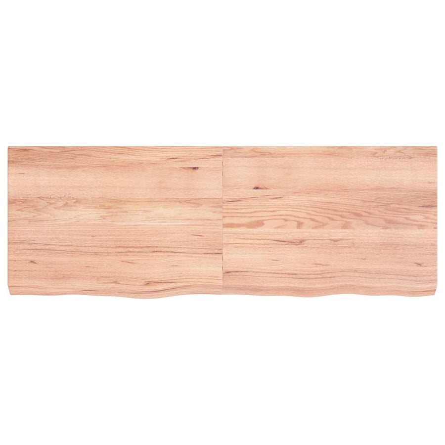 Bathroom Countertop Light Brown 140x50x(2-6) cm Solid Wood